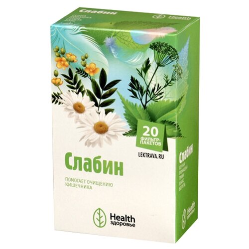 Здоровье Health сбор Слабин ф/п, 40 г, 20 шт. купить за 171 руб, фото