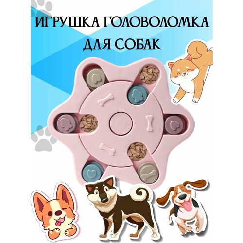 Игрушка кормушка для собак, головоломка ловушка для корма, миска пазл для медленного кормления купить за 1109 руб, фото