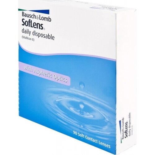 Контактные линзы Bausch & Lomb Soflens Daily Disposable, 90 шт., R 8,6, D -6,5 купить за 3120 руб, фото