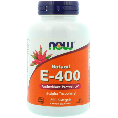 E-400 d-alpha Tocopheryl капс., 400 МЕ, 250 мл, 240 г, 250 шт. фотография