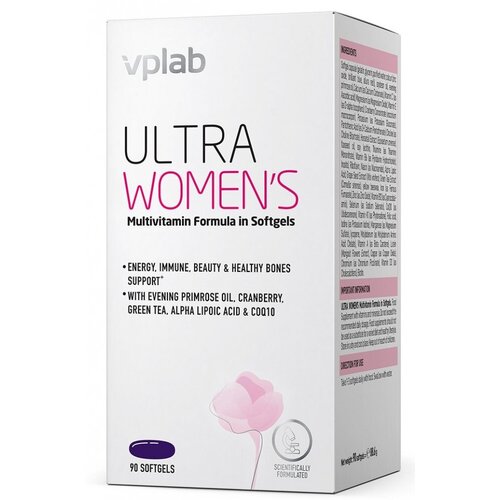 Витамины для женщин VPLab Ultra Women’s Multivitamin Formula (90 мягких капсул) фотография