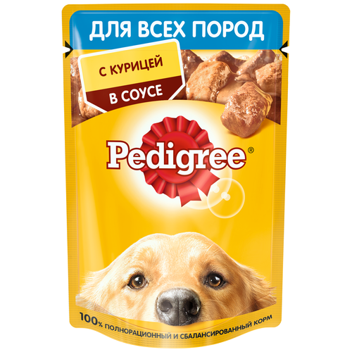 Влажный корм для собак Pedigree курица 1 уп. х 2 шт. х 85 г фотография