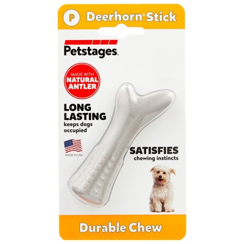 Косточка   для собак  Petstages Deerhorn (667STEX),  серый, 1шт. купить за 522 руб, фото