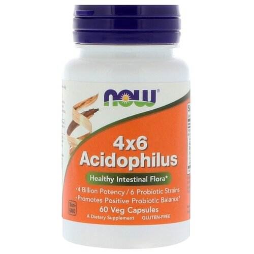 4x6 Acidophilus капс., 80 г, 60 шт., нейтральный, 1 уп. фотография