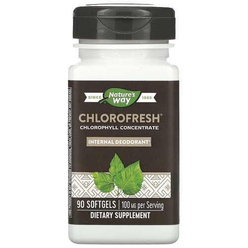 Капсулы Nature's Way Chlorofresh, 110 г, 50 мг, 90 шт. купить за 2800 руб, фото