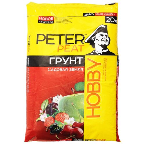 Грунт PETER PEAT Линия Hobby Садовая земля, 20 л, 7.2 кг купить за 539 руб, фото