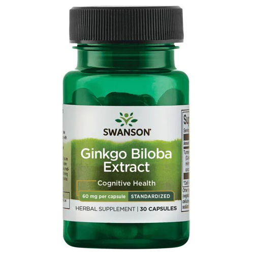 Swanson Ginkgo Biloba Extract STD 60 мг 30 капс фотография