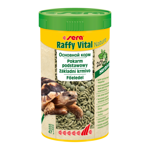 Сухой корм  для  рептилий Sera Raffy Vital Nature, 250 мл, 47 г купить за 654 руб, фото