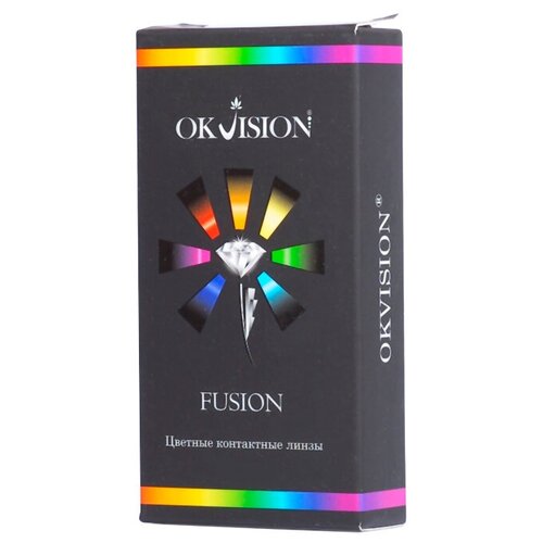 Контактные линзы OKVision Fusion, 2 шт., R 8,6, D -4,5, azure, 1 уп. фотография