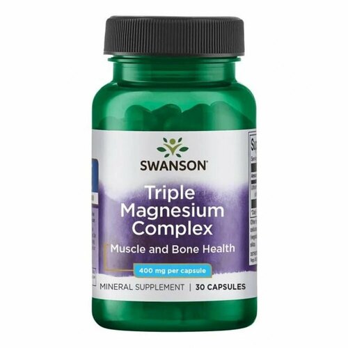 Swanson Triple Magnesium Complex 400 мг 30 капсул купить за 490 руб, фото