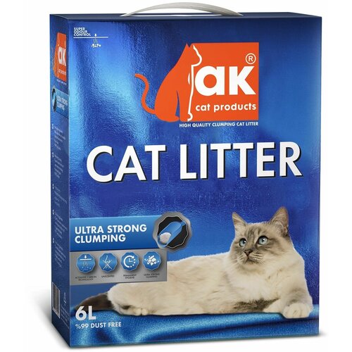 Наполнитель для кошачьего туалета AK Cat Ultra Strong Clumping комкующийся бентонитовый без запаха, 5,5 кг 6 л фотография