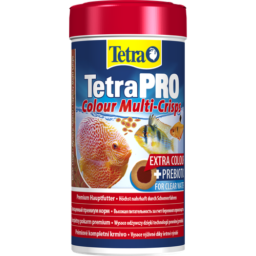 Корм Tetra TetraPRO Colour Multi-Crisps 250 мл, чипсы премиум для усиления окраски всех видов тропических рыб купить за 724 руб, фото