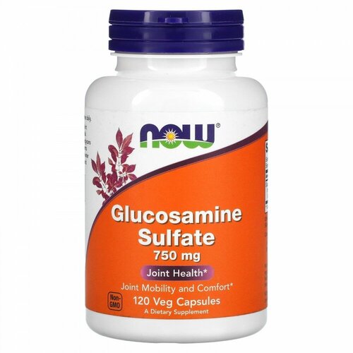 Глюкозамин 750 мг NOW Foods Glucosamine 750 mg, 120 веганских капсул фотография