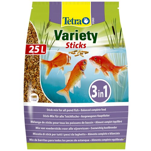 Сухой корм  для  рыб Tetra Pond Variety Sticks, 25 л, 3.75 кг купить за 7732 руб, фото