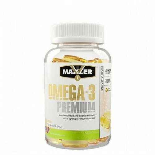 Maxler Omega 3 Premium капс., 100 г, 60 шт., цитрусовый фотография