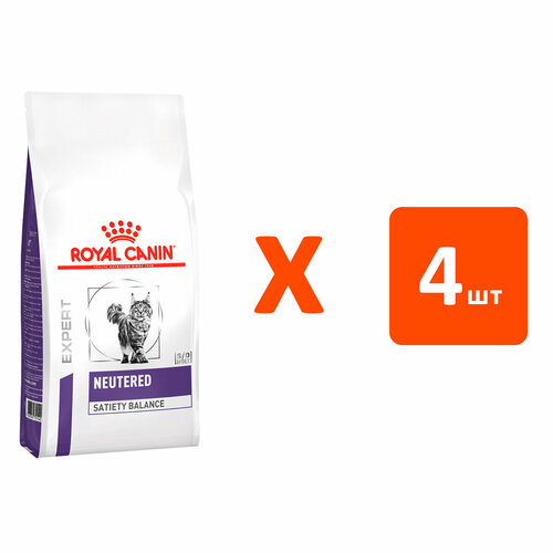 ROYAL CANIN NEUTERED SATIETY BALANCE для кастр и стерилизованных котов и кошек контроль веса 1,5 кг х 4 шт купить за 8737 руб, фото