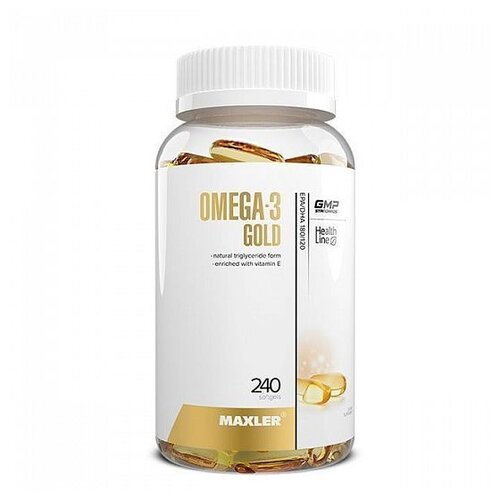 MAXLER Omega-3 Gold капс., 400 г, 240 шт. купить за 2331 руб, фото