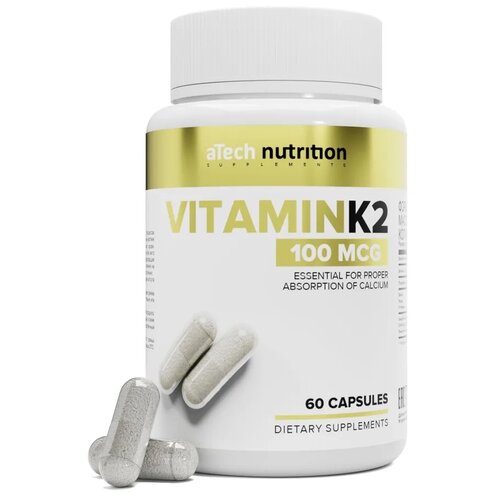 Vitamin K2, 100 мг, 0.45 г, 60 шт., 2 уп. фотография