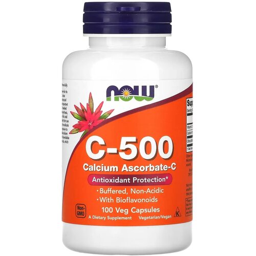 Капсулы NOW C-500 Calcium Ascorbate-С вег., 100 г, 100 шт. фотография