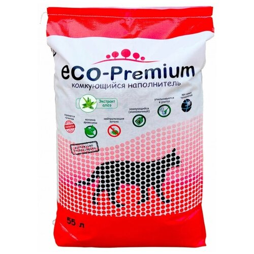 Комкующийся наполнитель ECO-Premium Green 129422, 55л, 1 шт. фотография