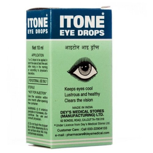 Капли Dey's Medical Stores (Mfg.) Limited Itone eye drops, 20 г, 10 мл, 10 мл фотография