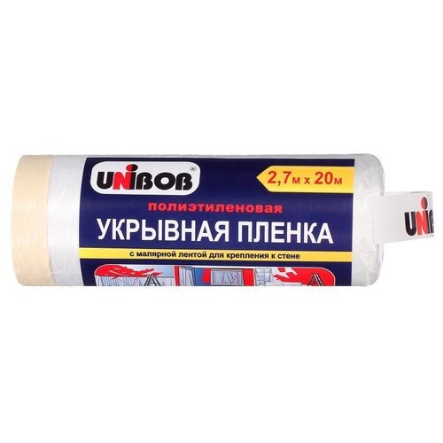 Защитная пленка UNIBOB 49694, 20 м х 2.7 м, 10  г/м2, прозрачный фотография