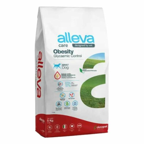 Alleva Care Dog Adult Obesity Glycaemic Control сухой диетический корм для взрослых собак контроль потребления глюкозы - 5 кг фотография