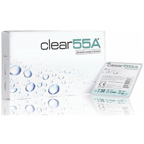 Контактные линзы Clearlab Clear 55A, 6 шт., R 8,7, D -4,25, бесцветный, 1 уп. фотография