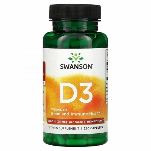 Vitamin D3 Higher Potency, 1000 ME, 120 г, 250 шт. фотография