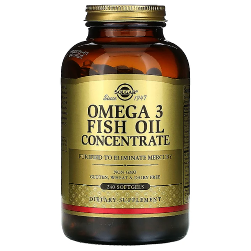 Solgar Omega-3 Fish Oil Concentrate капс., 250 мл, 1.425 г, 240 шт. фотография