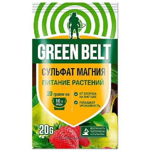 Удобрение Green Belt Сульфат магния, 10 л, 20 г, 1 уп. купить за 78 руб, фото