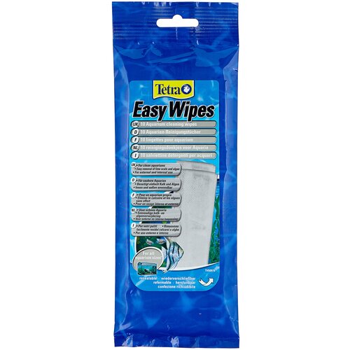 Салфетки для аквариумных рыб Tetra EasyWipes 10 шт. купить за 304 руб, фото