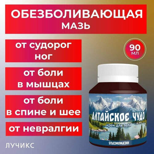 Чудо мазь от боли в мышцах, судорог спазмов и отеков Спазмомазин. Лучикс купить за 451 руб, фото