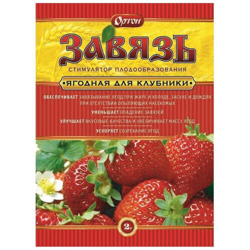 Удобрение Ортон Завязь ягодная для клубники, 0.002 л, 2 г, 1 уп. купить за 167 руб, фото