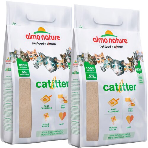 ALMO NATURE CAT LITTER наполнитель комкующийся биоразлагаемый для туалета кошек (4,54 + 4,54 кг) купить за 4868 руб, фото