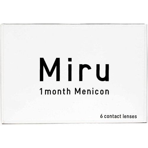 Контактные линзы Menicon Miru 1month, 6 шт., R 8,6, D -1, прозрачный, 1 уп. фотография