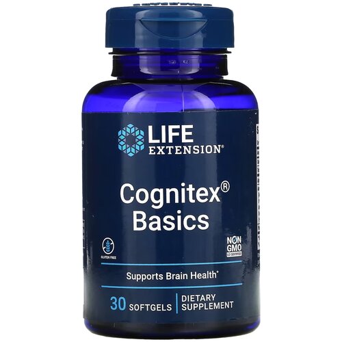 Капсулы Life Extension Cognitex Basics, 100 г, 30 шт. купить за 3449 руб, фото