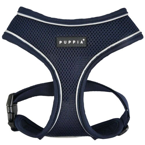 Шлейка Puppia Soft harness pro, обхват шеи 43  см, синий, XL купить за 2330 руб, фото