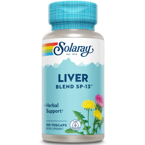 Solaray Liver Blend SP-13 (milk Thistle Dandelion with Cell Salt Nutrients) 100 вег капсул (Solaray) купить за 1702 руб, фото