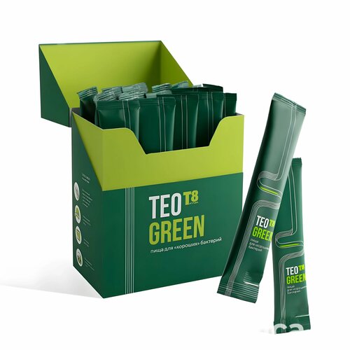 Клетчатка смузи T8 TEO GREEN натуральный источник витаминов и минералов для здоровья и микробиоты ЖКТ. Пребиотик. фотография