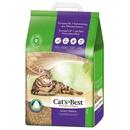 Комкующийся наполнитель Cat's Best Smart Pellets, 20л, 1 шт. фотография