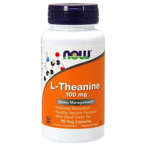 L-Theanine капс., 100 мг, 150 мл, 80 г, 90 шт. фотография