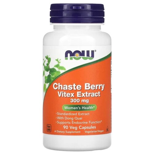 NOW Chaste berry vitex extract 300 mg 90 caps / Нау экстракт витекса 300 мг 90 капс фотография