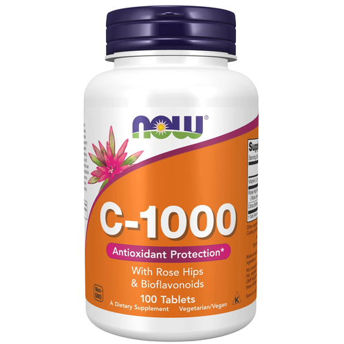 Таблетки NOW C-1000 with Rose Hips & Bioflavonoids, 100 шт. фотография