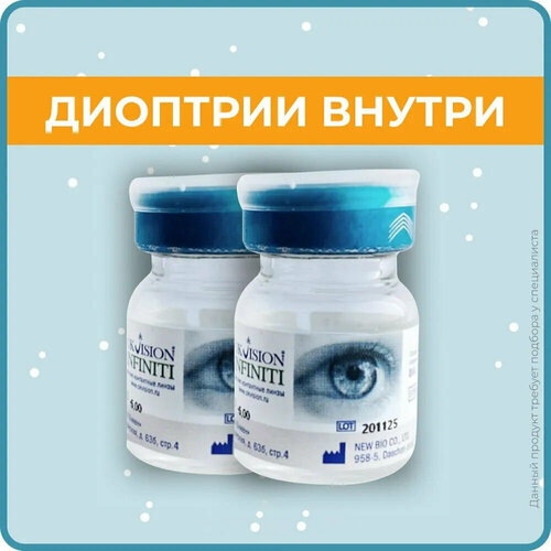 Контактные линзы OKVision Infiniti, 1 шт., R 8,7, D -6, бесцветный, 2 уп. купить за 1210 руб, фото