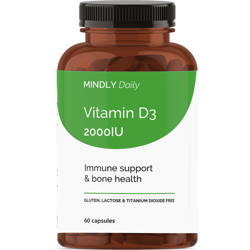 MINDLY Daily Витамин D3 2000 МЕ/Vitamin D3 2000IU мягкие желатиновые капсулы массой 720 мг 60 шт фотография