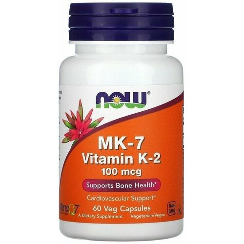 NOW Vitamin K-2 (MK7) 100 mcg 60 vcaps фотография