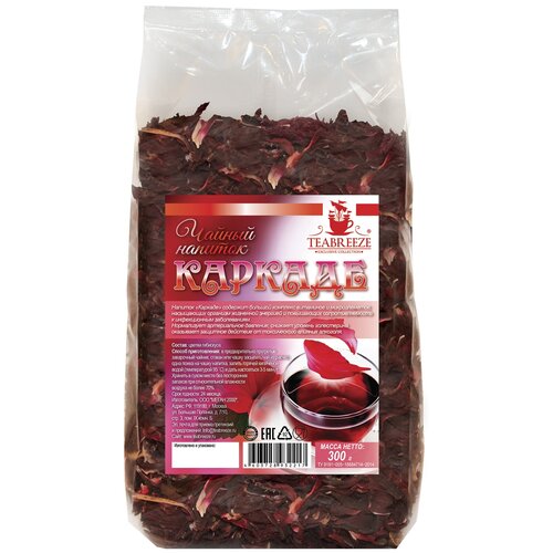 TeaBreeze чай Чайный напиток красный Teabreeze Каркаде, 300 г фотография