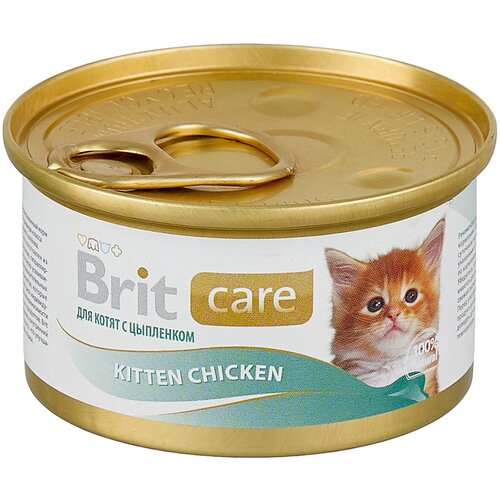 корм для котят Brit Care, курица 6 шт. х 80 г (мини-филе) фотография