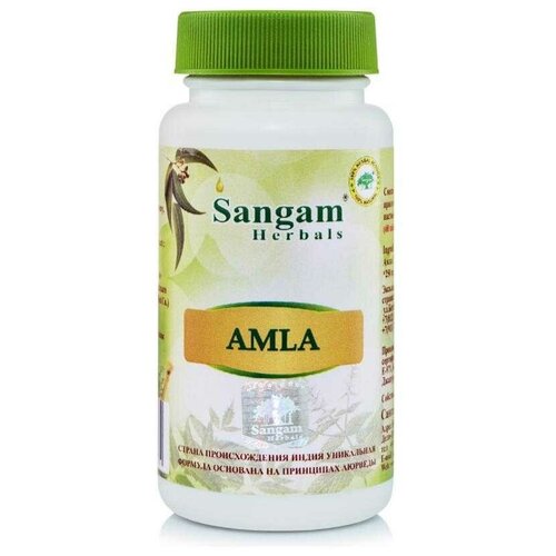 Таблетки Sangam Herbals Амла, 75 г, 60 шт. купить за 829 руб, фото